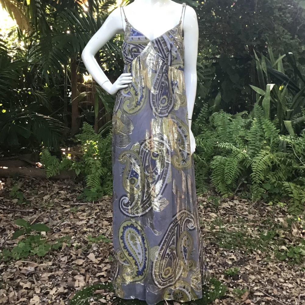 Vintage silk foil back Monsoon Dress